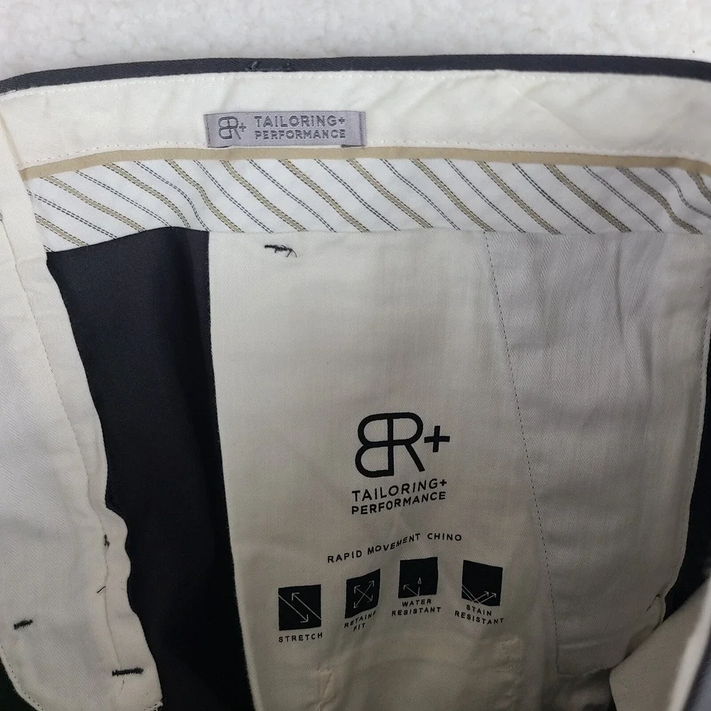Banana Republic Pants Mens 34x32 Charcoal Gray Tapered Fit‎ Chino RMC *